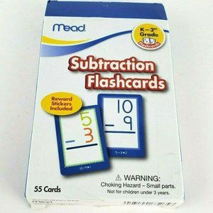 Subtraction Math Educational Home School Learning 55 Flash Cards K - 3rd Grade